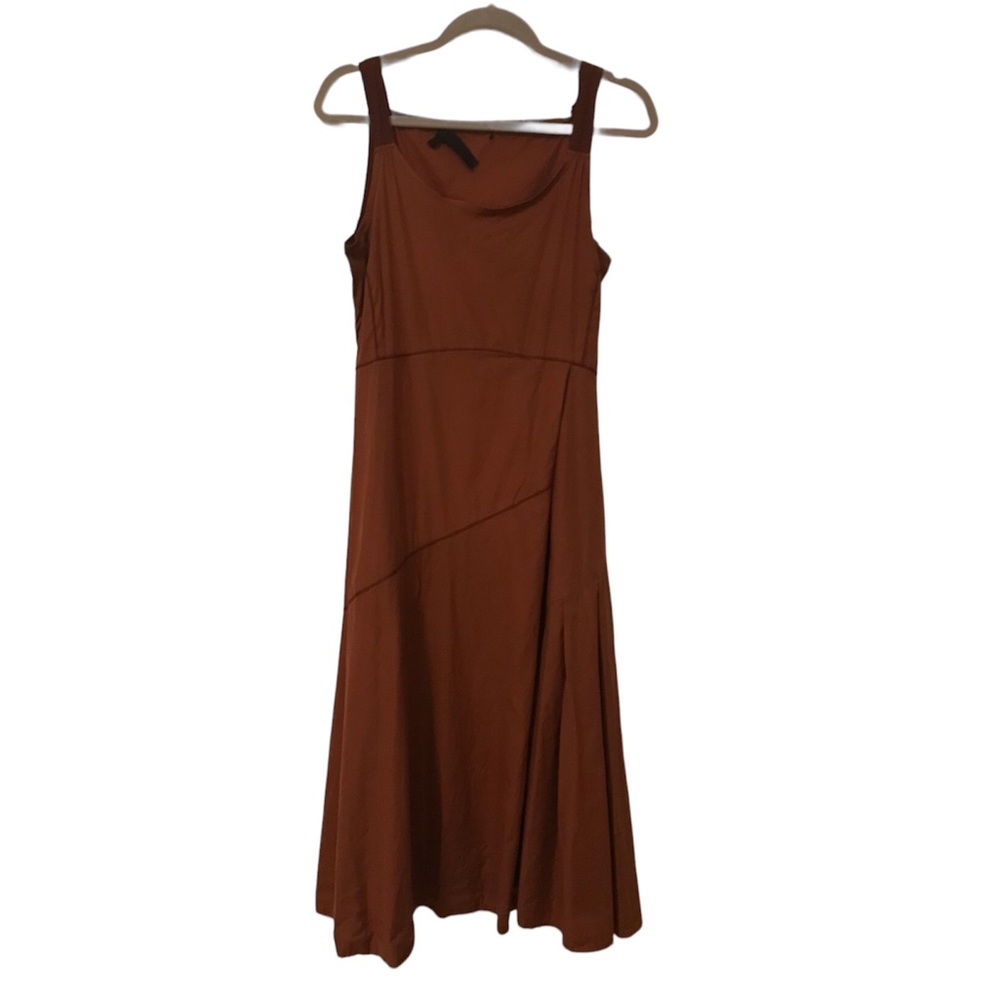 Brown Porto midi dress